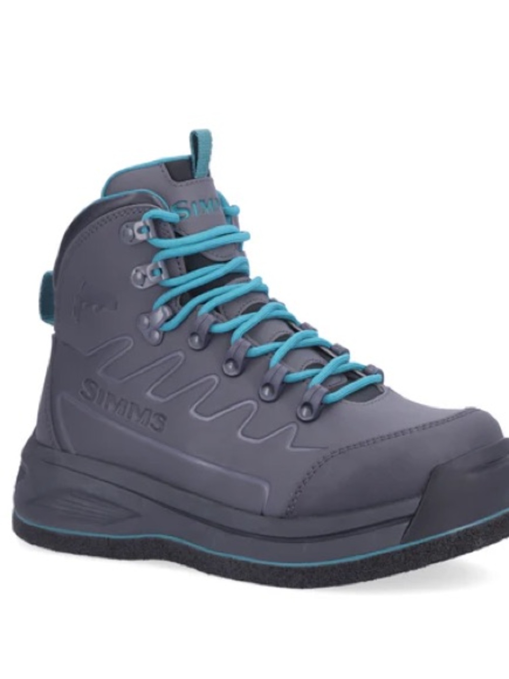 Simms Women’s Felt Sole Wading Boots Sz 7 Gray Teal NEW